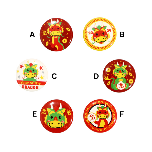 Year of the Dragon Pins 6 types