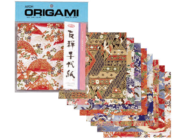 Chiyogami Yuzen Origami Paper - FRIENDSHIP - 4 Sheet Pack - 6 x 6 Inch