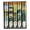 Five pairs of Ukiyo-E print chopsticks packaged in a cellophane bag
