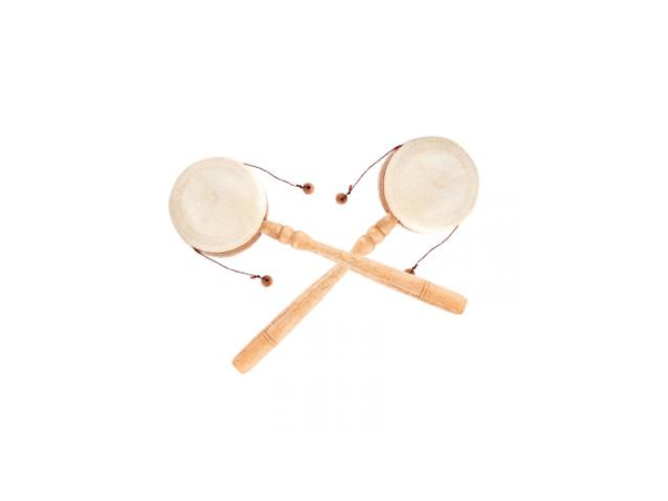 Two Wooden handle dumplin drum