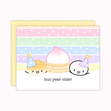 Dim Sum Birthday Card: Bun Year Older