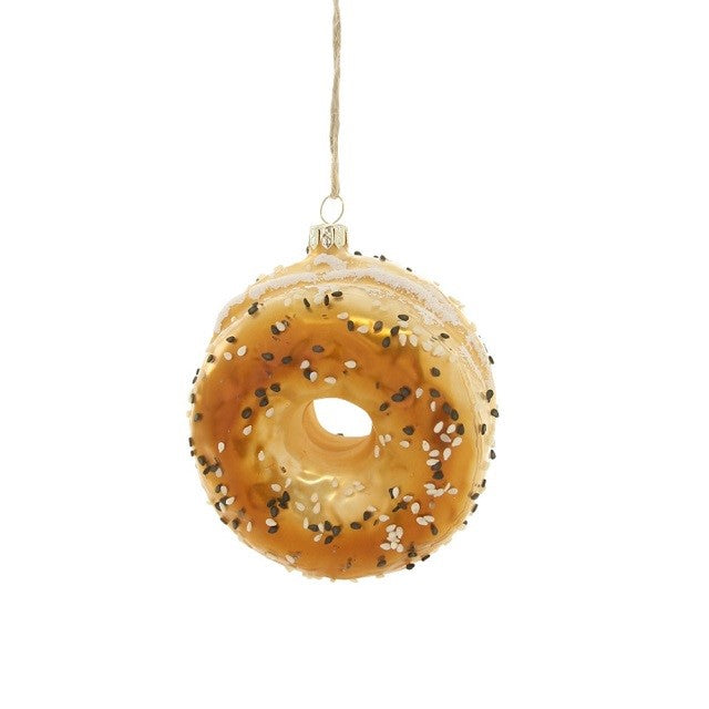 Everything Bagel Glass Ornament