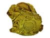 Yellow Glass Good Fortune Rabbit Paperweight side view