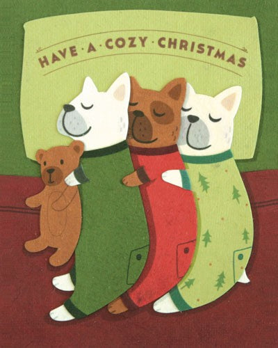 Handcrafted Cards: Cozy Dog Christmas