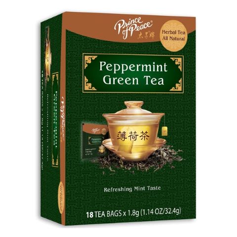 Prince of Peace Brand Peppermint Green Tea - 18 Tea Bags