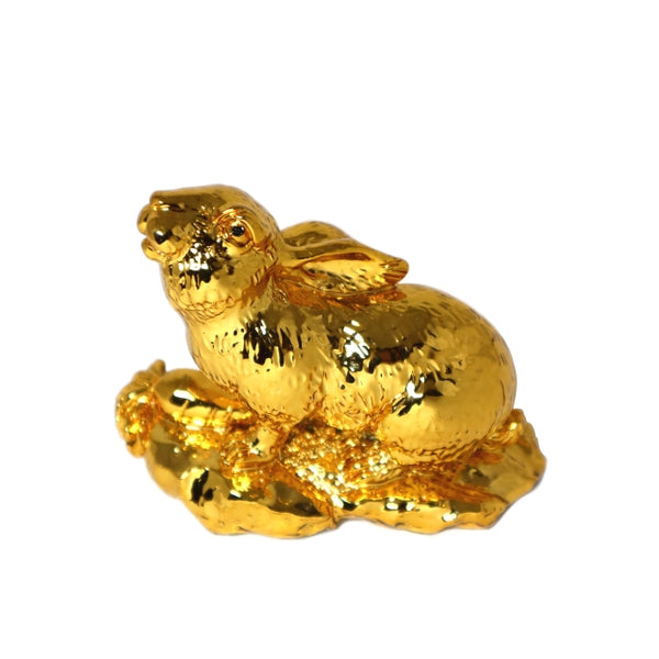 Gold rabbit figure