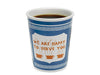 Ceramic "We are happy to serve you" coffee cup