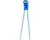 Blue chopstick helper with silicon ninja attached