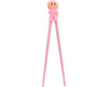 Pink chopstick helper with silicon ninja attached