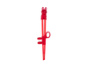 Red chopstick helper with silicon rabbit and adjustable finger strap attached