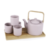Lilac Modern Tea Set With Tray