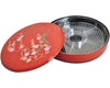 Red togetherness tray with floral design on lid