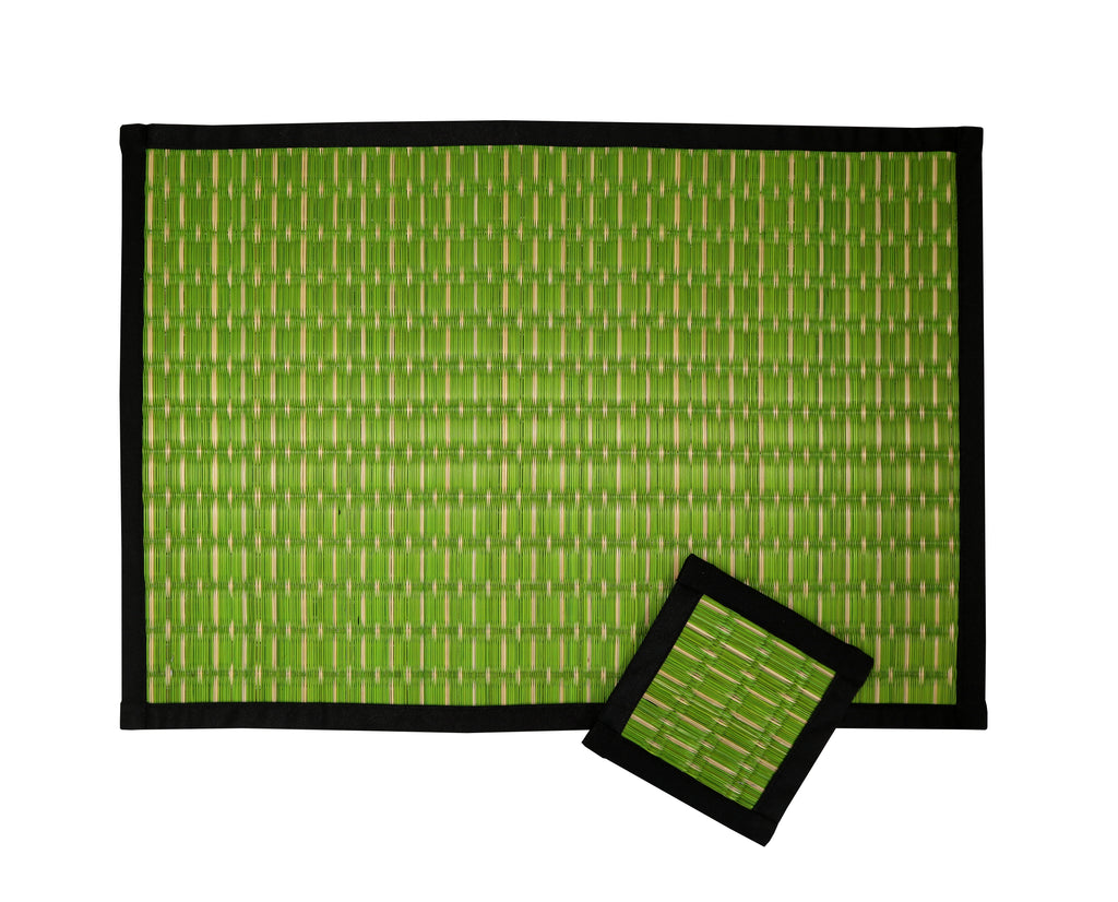 Woven place mats and coasters