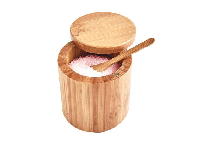 Totally Bamboo Salt Cellar with Magnetic Swivel Lid, Take Life with a  Grain of Salt 
