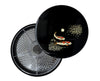 Black togetherness tray with 2 koi fish design on lid.