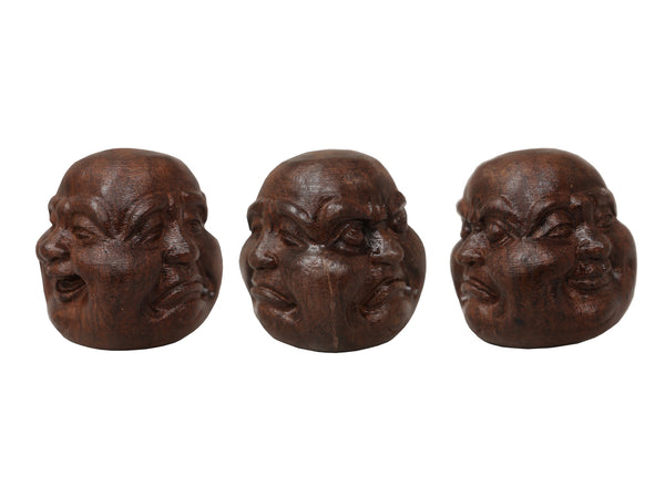 4 face / expression buddha head