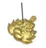 Golden Buddha Incense Holder with incense in the hole