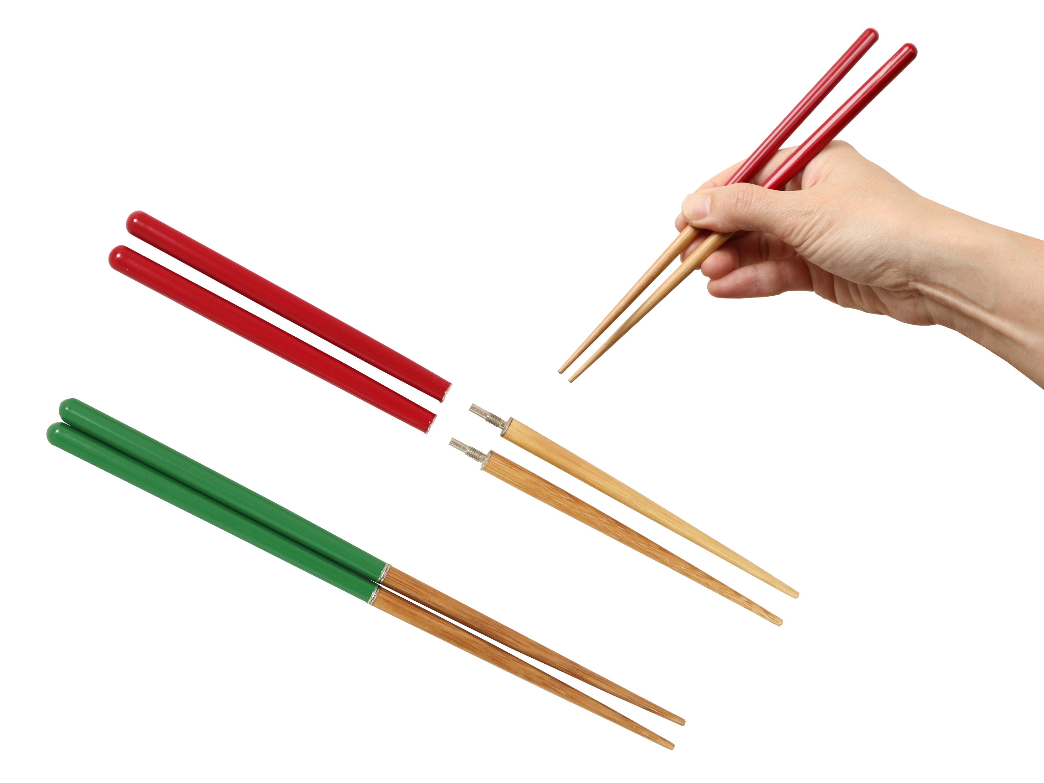 Portable Collapsible Ebony Chopsticks Foldable Wooden Travel