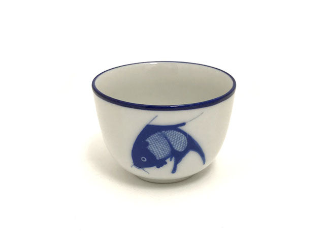 Classic Blue Fish Porcelain Tea Cup