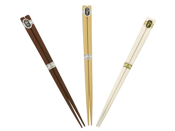Dark, natural, white wood chopsticks