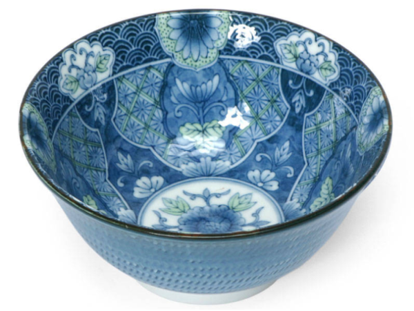 This blue and white bowls is our most versatile size and shape. Perfect for cereal, soup, and snacks these bowls can be mixed and matched for an outstanding collection. Part modern, part traditional, our bowls complement any décor.  6" diameter x 2.75"h. Ceramic. Microwave, dishwasher safe. Made in Japan.