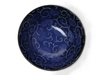 dark blue ceramic bowl from birds eye view