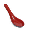 Two Tone Melamine Soup Spoon - Premium. Curved handle.