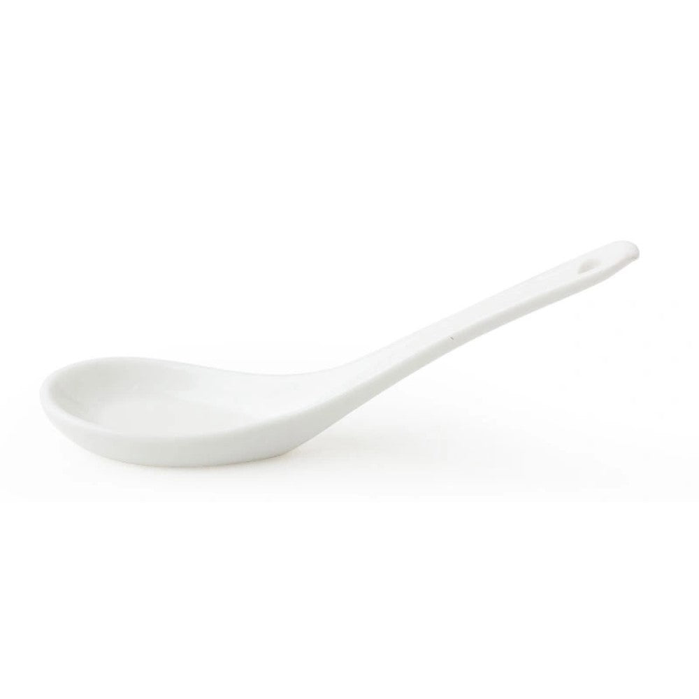 Omakase White Ceramic Mini Spoon