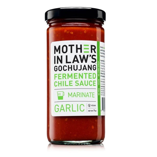 Mother-In-Law's-Kimchi - Garlic Gochujang Fermented Sauce front label