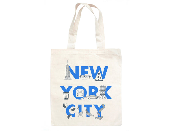 Maptote New York City FONT Grocery Tote Bag