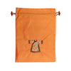 Embroidered Drawstring Shoes Bag - emperor clothing in orange