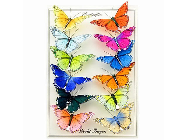 Multi-Color Monarch Butterfly Garland - Clip
