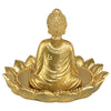 Golden Dhyana Buddha Incense Holder back view