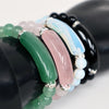 Natural Stone Beaded Bracelets with Heart Pendent & Band