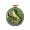 Hand-Painted Glass Ornament, Spring Bird