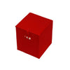 Square red box, lid closed