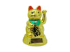 Dual Powered (Solar & Battery) Hand Motion Lucky Cat - Gold