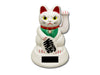 Dual Powered (Solar & Battery) Hand Motion Lucky Cat - White