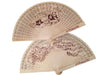Two scented wooden fan with printed design