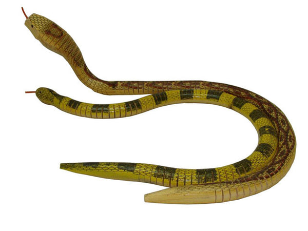 Two Wooden toy snake