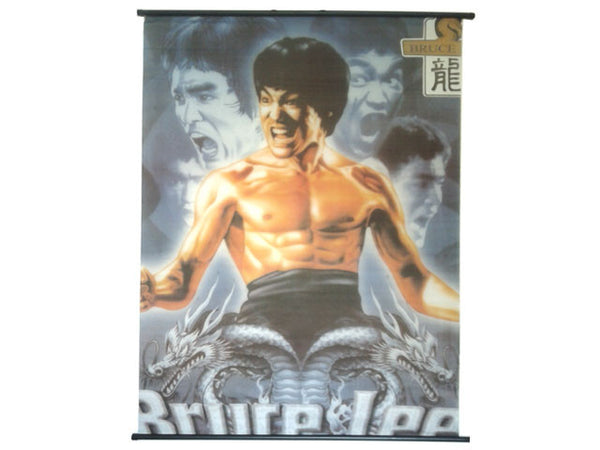 Bruce Lee fabric scroll