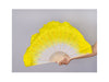Silk dancing fans with sequins-yellow