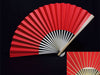 Pretty red paper folding fan