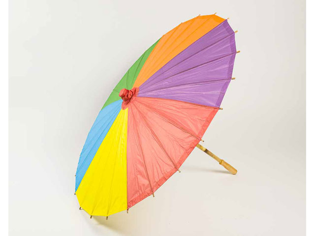 Rainbow Color Paper Parasol