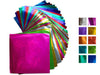 Shiny foil origami paper in a variety of colors