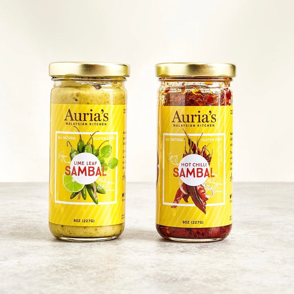 Jars of Auria's Kitchen sambals