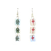 Mixed pair mahjong earrings