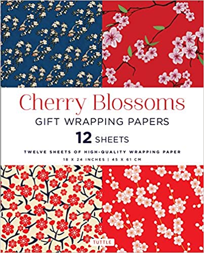 container for cherry blossom gift wrapping papers