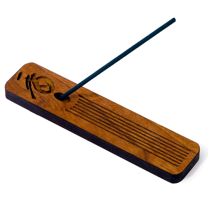 Cherry Wood Incense Holder - 3.75 inch
