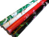 Four Printed wrapping paper- 2 sheets pack. Each one in a different color: green, white, red, black